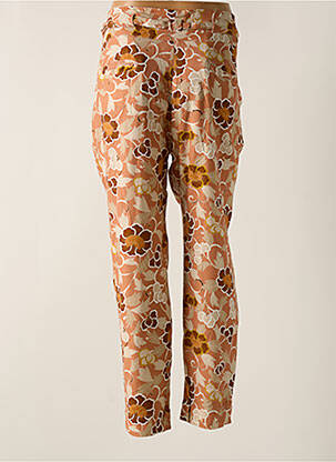 Pantalon droit tissage crêpe taille normale rose MY SUNDAY MORNING femme