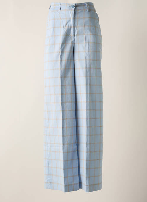 Pantalon flare taille à pinces taille haute bleu ESSENTIEL ANTWERP femme