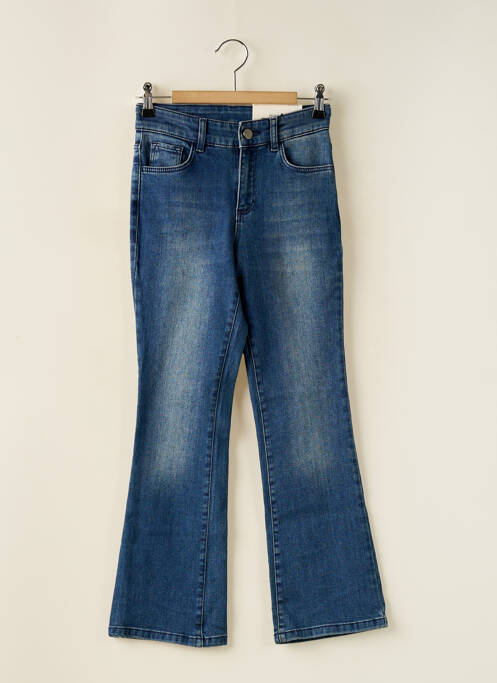 Jean coupe flare taille haute taille haute bleu SET femme