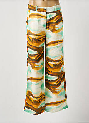 Pantalon large fermeture zippée sous rabat avec crochet vert VALENTINE GAUTHIER femme