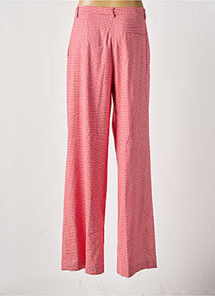 Pantalon large taille à pinces taille haute rouge NIU femme