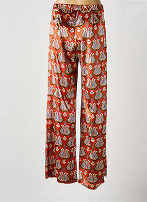 Pantalon flare stretch taille normale orange NIU femme