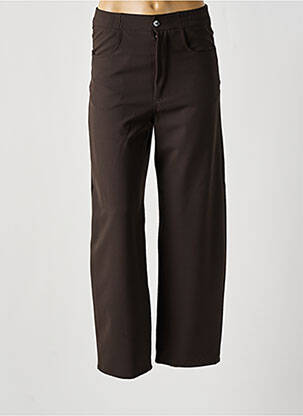 Pantalon droit taille haute taille haute marron ATTIC AND BARN femme