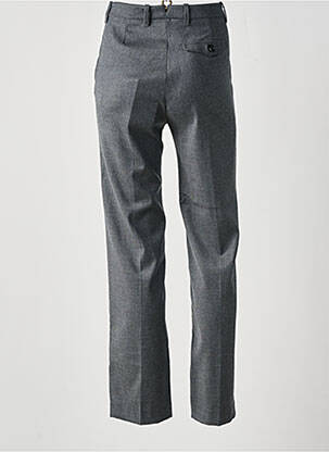 Pantalon chino fermeture zippée sous rabat boutonné taille haute gris SEMICOUTURE femme