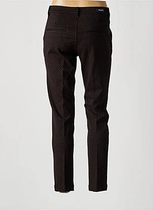 Pantalon chino fermeture zippée sous rabat boutonné taille normale noir MAYJUNE femme