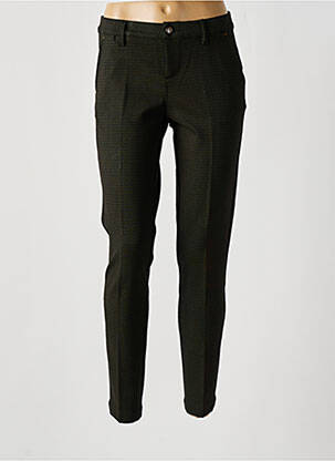 Pantalon chino fermeture zippée sous rabat boutonné vert MAYJUNE femme