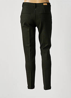 Pantalon chino fermeture zippée sous rabat boutonné vert MAYJUNE femme