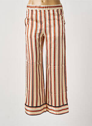 Pantalon large coupe fluide taille normale beige MOMONI femme