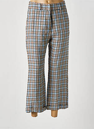 Pantalon 7/8 taille haute taille haute bleu MOMONI femme