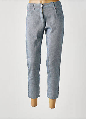 Pantalon 7/8 taille haute taille haute bleu MOMONI femme