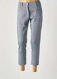 Pantalon 7/8 taille haute taille haute bleu MOMONI femme