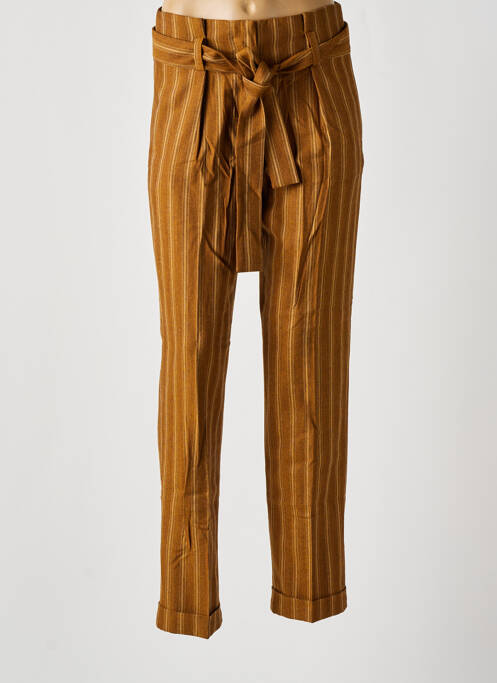 Pantalon droit coupe carotte taille haute jaune VALENTINE GAUTHIER femme