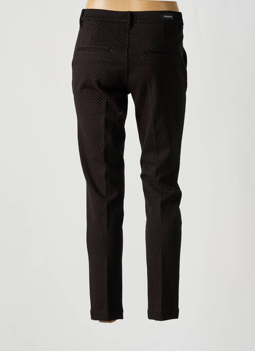 Pantalon chino fermeture zippée sous rabat boutonné taille normale noir MAYJUNE femme