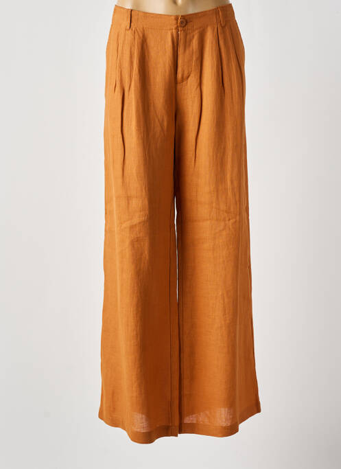 Pantalon large orange NIU pour femme