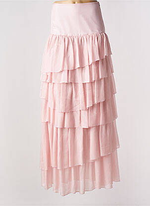 Jupe longue taille haute rose OUD femme