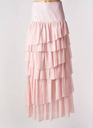 Jupe longue taille haute rose OUD femme