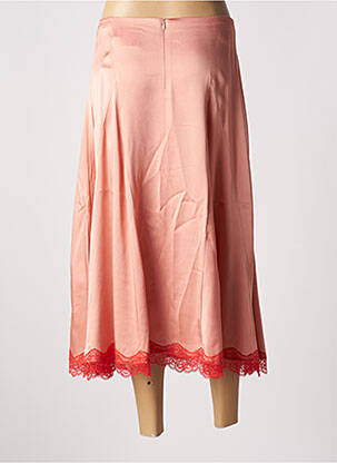 Jupe longue fermeture zippée au dos rose SEMICOUTURE femme