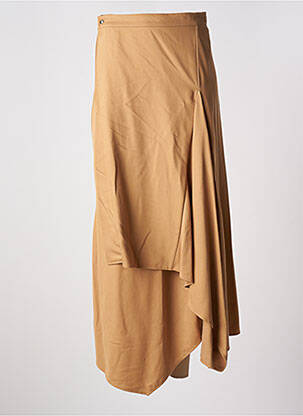 Jupe longue coupe asymétrique beige VALENTINE GAUTHIER femme