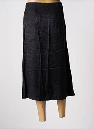 Jupe mi-longue fermeture zip latéral noir SET femme