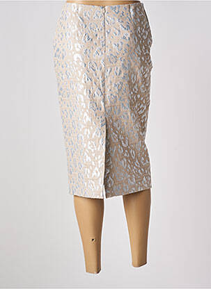 Jupe mi-longue taille à pinces beige SEMICOUTURE femme