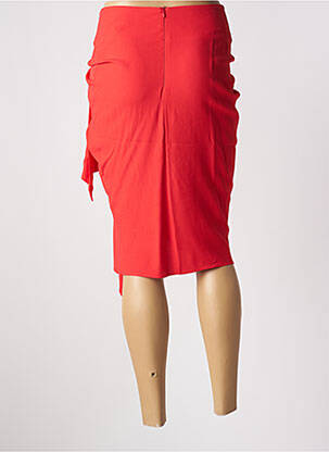 Jupe mi-longue taille haute rouge OUD femme