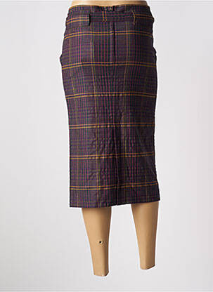 Jupe mi-longue stretch violet ATTIC AND BARN femme