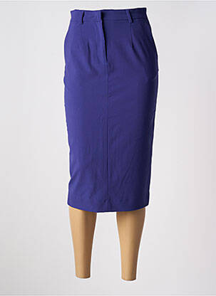 Jupe mi-longue taille à pinces violet ATTIC AND BARN femme