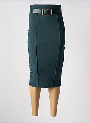 Jupe mi-longue stretch vert ELISABETTA FRANCHI femme