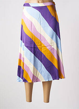 Jupe mi-longue coupe évasée violet NIU femme