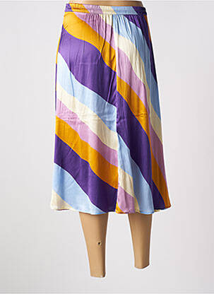 Jupe mi-longue coupe évasée violet NIU femme
