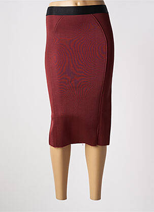 Jupe mi-longue taille haute rouge BY MALENE BIRGER femme