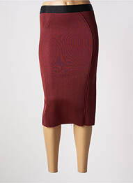 Jupe mi-longue taille haute rouge BY MALENE BIRGER femme