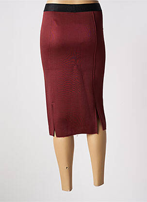 Jupe mi-longue taille haute rouge BY MALENE BIRGER femme