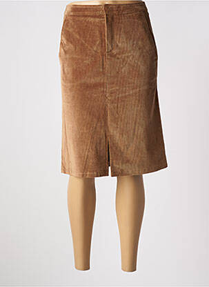 Jupe mi-longue stretch beige SET femme