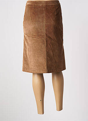 Jupe mi-longue stretch beige SET femme