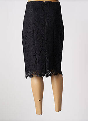 Jupe mi-longue taille à pinces noir SET femme