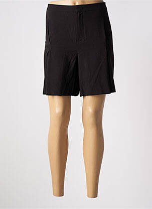 Short taille à pinces taille haute noir SET femme