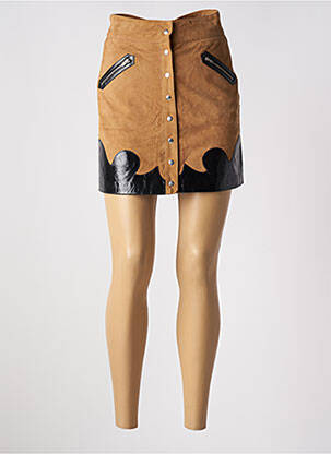 Jupe courte taille à pinces beige VALENTINE GAUTHIER femme