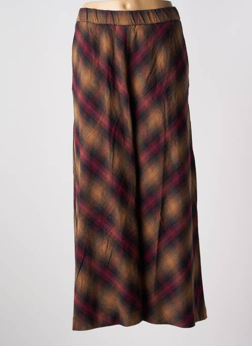 Jupe longue taille haute marron DIEGA femme