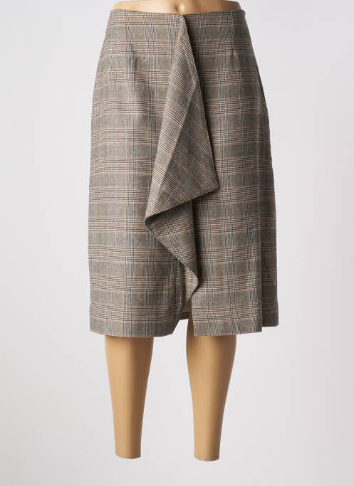 Jupe mi-longue taille à pinces beige ESSENTIEL ANTWERP femme