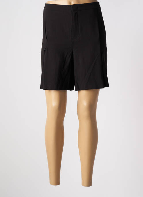 Short taille à pinces taille haute noir SET femme