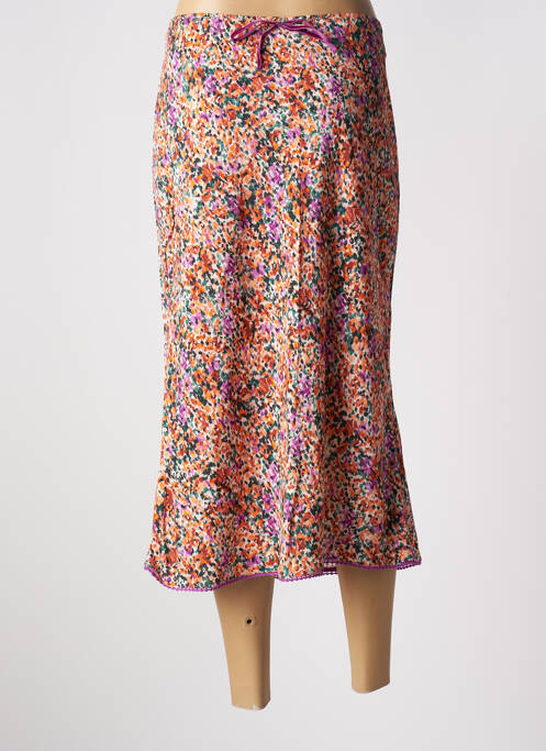 Jupe mi-longue orange SET pour femme