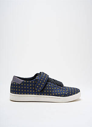 Baskets tissage tissage pailleté talon plat jusqu'à 3cm bleu ESSENTIEL femme