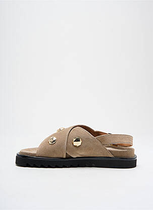 Sandales/nu pieds fermeture boucle(s) talon plat jusqu'à 3cm marron BILLIBI femme