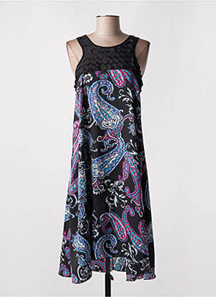 Robe mi-longue sans manche sans manche noir PURPLE JAM femme