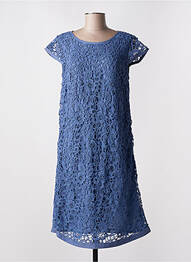 Robe mi-longue manches courtes manches courtes bleu MD'M femme