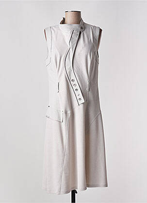 Robe mi-longue sans manche sans manche gris DECA femme