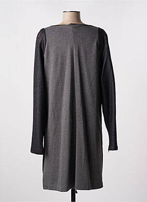 Robe courte manches longues manches longues gris LAUREN VIDAL femme