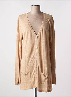 Gilet manches longues stretch beige LA FEE MARABOUTEE femme