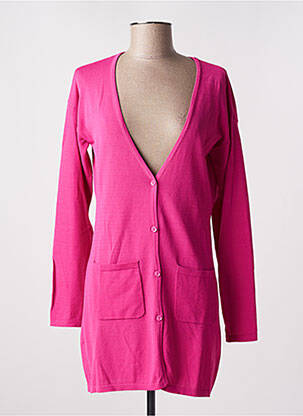 Gilet manches longues stretch rose CRISTINA GAVIOLI femme